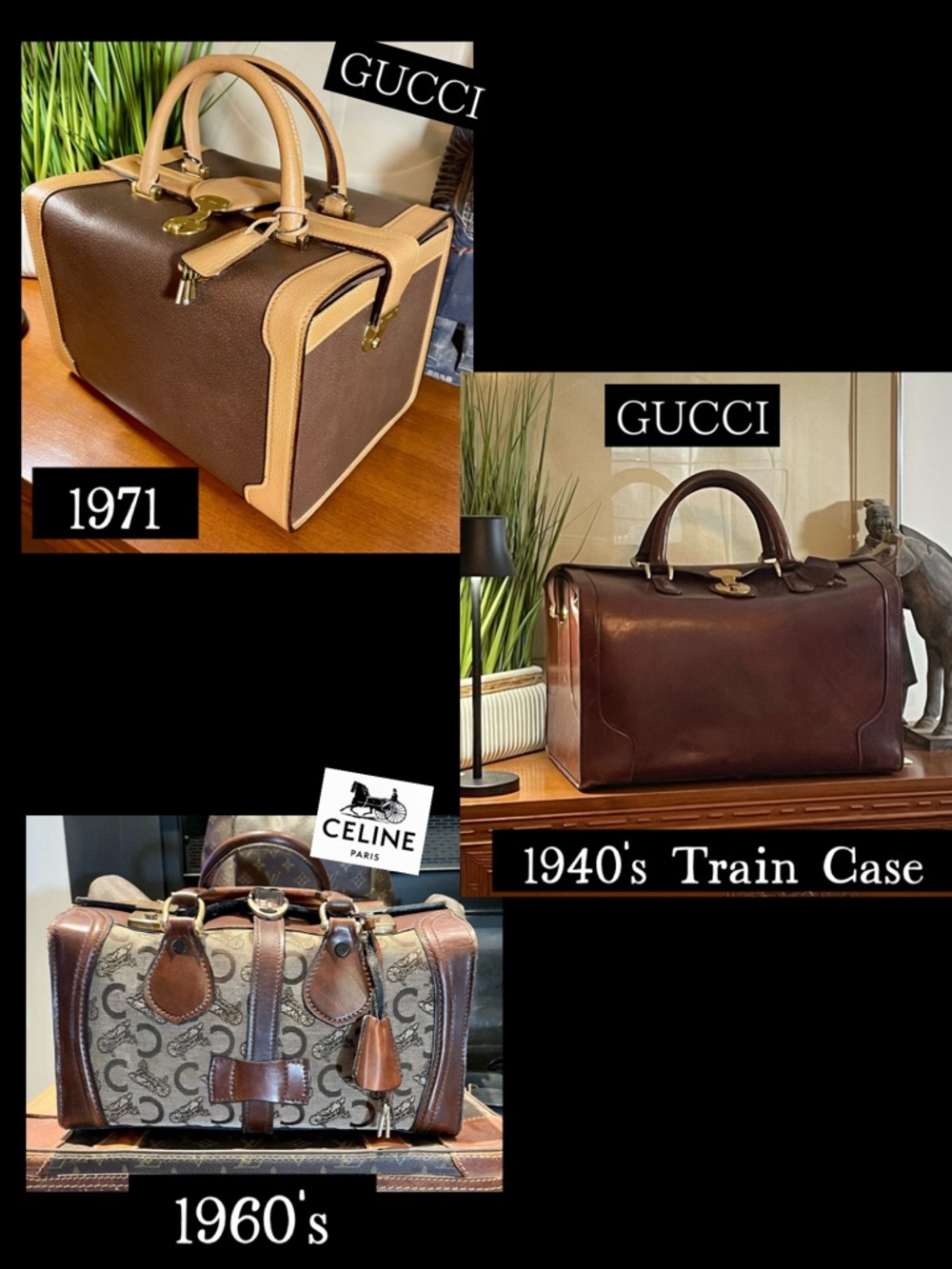 Gucci and Celine Doctor Bags
